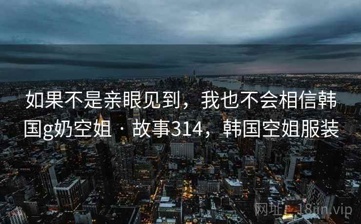 如果不是亲眼见到，我也不会相信韩国g奶空姐 · 故事314，韩国空姐服装
